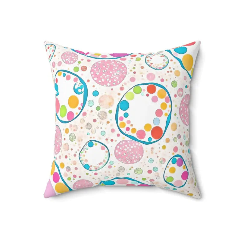 Cozy Up with Colorful Circles Polyester Square Pillows - Home Decor