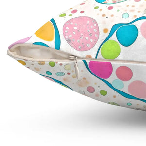 Colorful Circles Pattern Polyester Square Pillow - Dipaliz - Throw Pillows