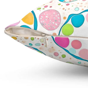 Colorful Circles Pattern Polyester Square Pillow - Dipaliz - Throw Pillows