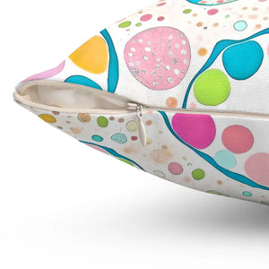 Colorful Circles Pattern Polyester Square Pillow - Dipaliz - Throw Pillows