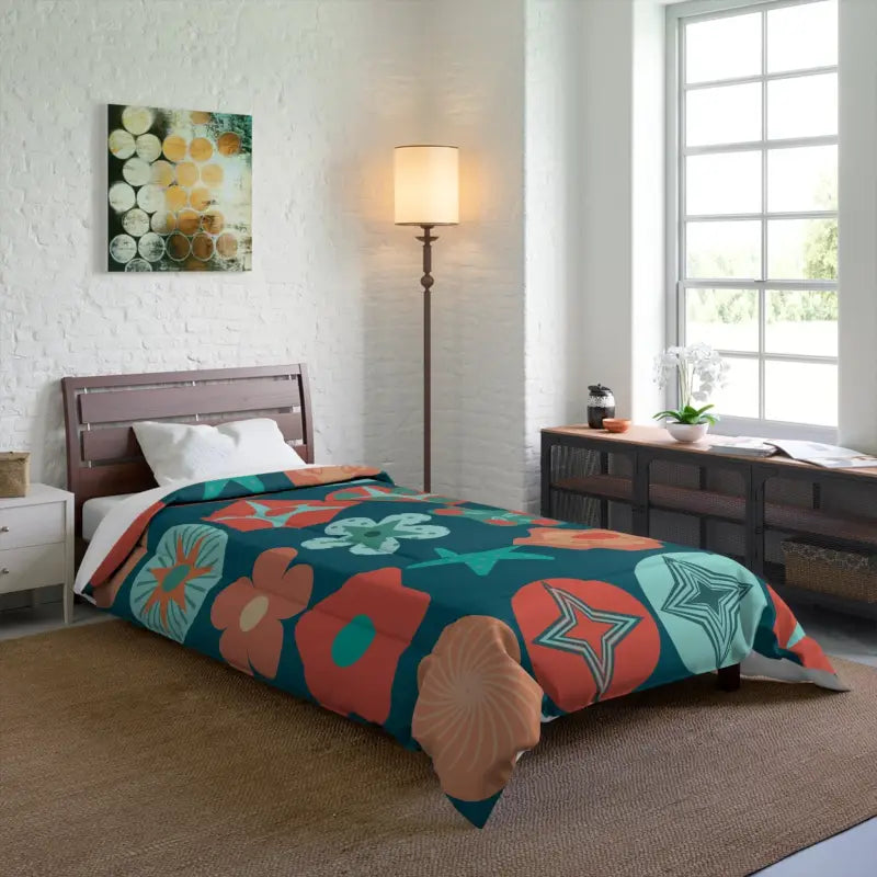 Get Cozy with the Dipaliz Vibrant Geometrical Pattern Comforter - 68’’ × 92’’ Home Decor