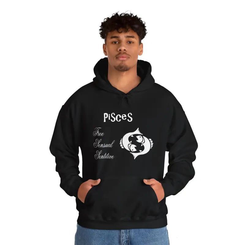 Cozy Cosmic Pisces Zodiac Hoodie: Elevate your Style - Black / s Hoodie