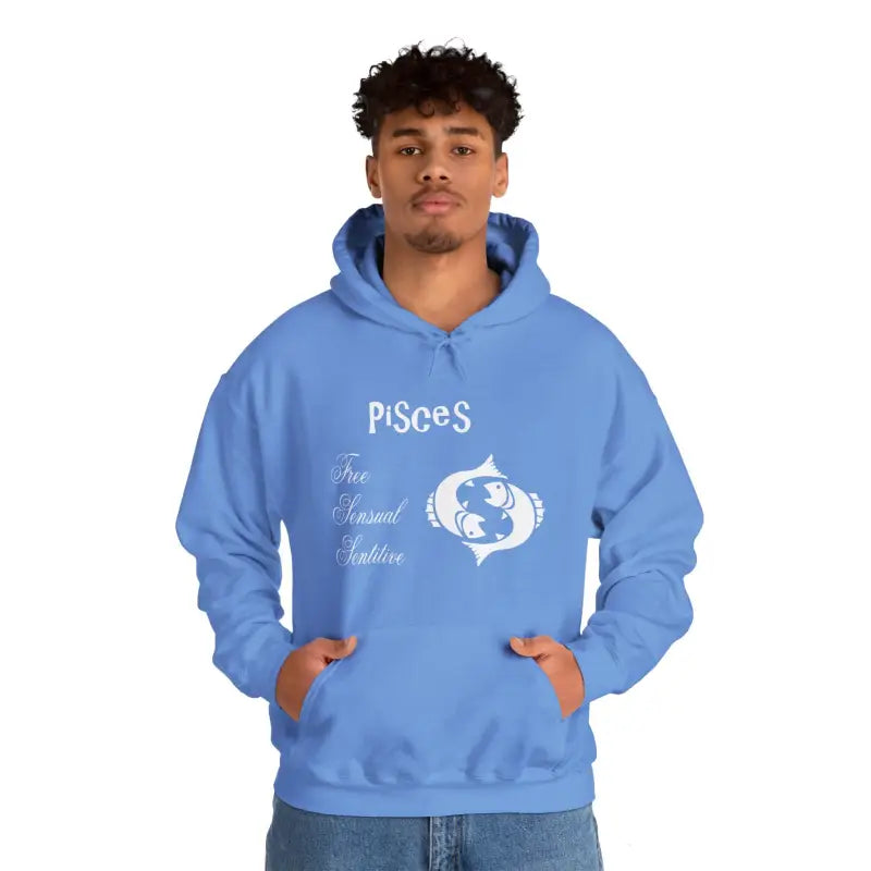 Cozy Cosmic Pisces Zodiac Hoodie: Elevate your Style - Carolina Blue / s Hoodie