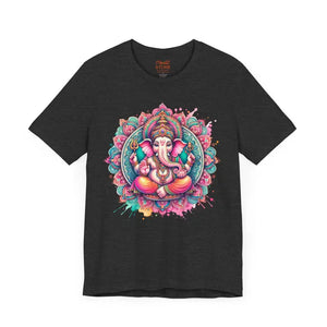Mandala Ganesha Short Sleeve Tee - Comfort Meets Culture - Dipaliz - T-shirts