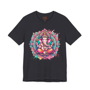 Mandala Ganesha Short Sleeve Tee - Comfort Meets Culture - Dipaliz - T-shirts
