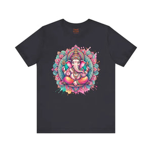 Mandala Ganesha Short Sleeve Tee - Comfort Meets Culture - Dipaliz - T-shirts