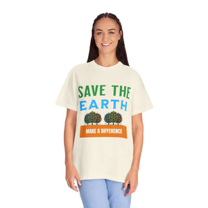 Save the Earth Tee Cotton Women’s Fashion Statement - Dipaliz - Ivory / s - T-shirts