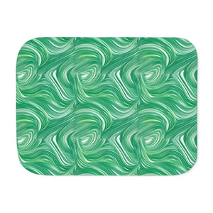 Sherpa Blanket Abstract Wavy Pattern Cozy Throw - Dipaliz - Blankets