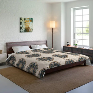 Mandal Pattern Polyester Comforter Bold Cozy Style Dipaliz - 104’’ × 88’’ - Quilts & Comforters