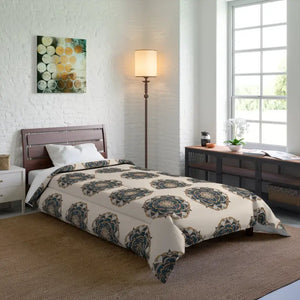 Mandal Pattern Polyester Comforter Bold Cozy Style Dipaliz - 68’’ × 92’’ - Quilts & Comforters