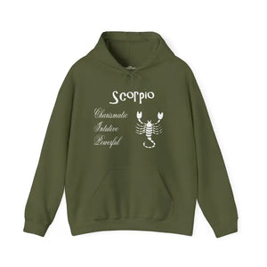 Scorpio Sign Hooded Sweatshirt Bold Zodiac Comfort - Dipaliz - Hoodies