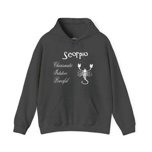 Scorpio Sign Hooded Sweatshirt Bold Zodiac Comfort - Dipaliz - Hoodies