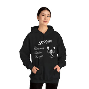 Scorpio Sign Hooded Sweatshirt Bold Zodiac Comfort - Dipaliz - Black / s - Hoodies