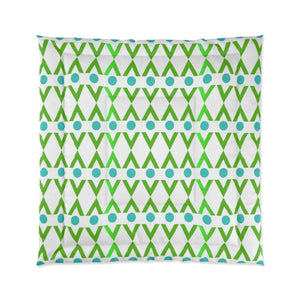 Green Geometrical Pattern Blanket - Modern Cozy Style - Dipaliz - 88’’ × - Quilts & Comforters