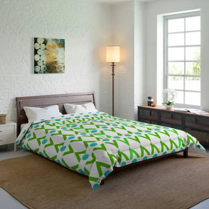 Green Geometrical Pattern Blanket - Modern Cozy Style - Dipaliz - Quilts & Comforters