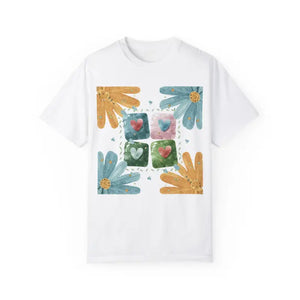 Flowers and Hearts Tee - Cozy Cotton Women’s Fashion - Dipaliz - T-shirts
