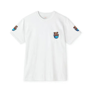 Bear in a Pocket Tee - Cotton Women’s Fashion Top - Dipaliz - T-shirts