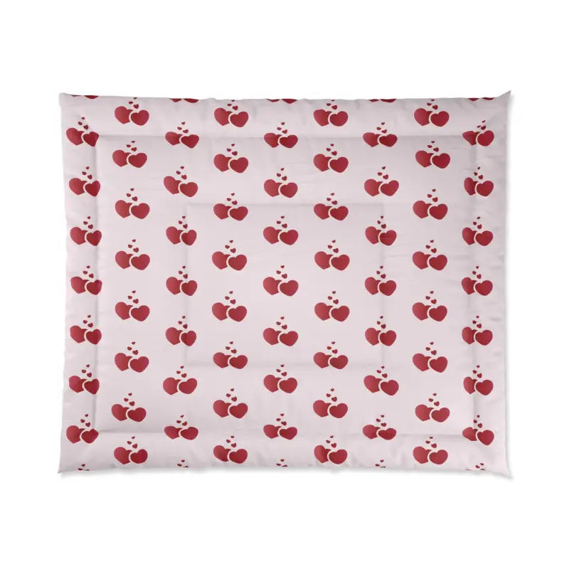 Cozy Up with our Red Hearts Polyester Comforter! - 104’’ × 88’’ Home Decor