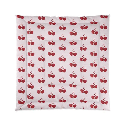 Cozy Up with our Red Hearts Polyester Comforter! - 88’’ × Home Decor