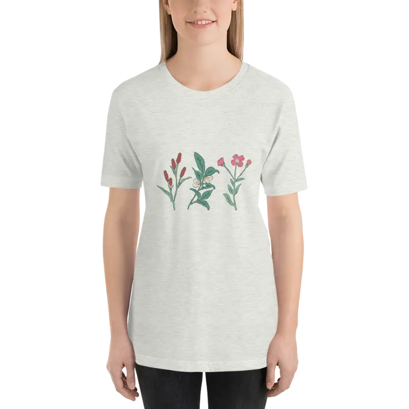 Captivate in the Dipaliz Wild Flowers Unisex Tee - Ash / s T-shirt