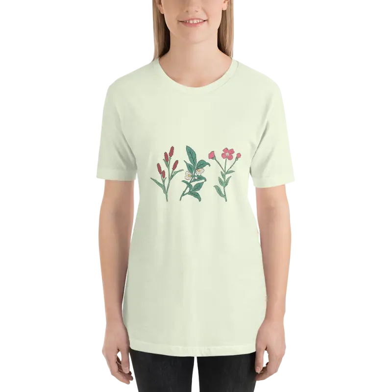 Captivate in the Dipaliz Wild Flowers Unisex Tee - Citron / Xs T-shirt