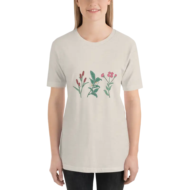 Captivate in the Dipaliz Wild Flowers Unisex Tee - Heather Dust / s T-shirt