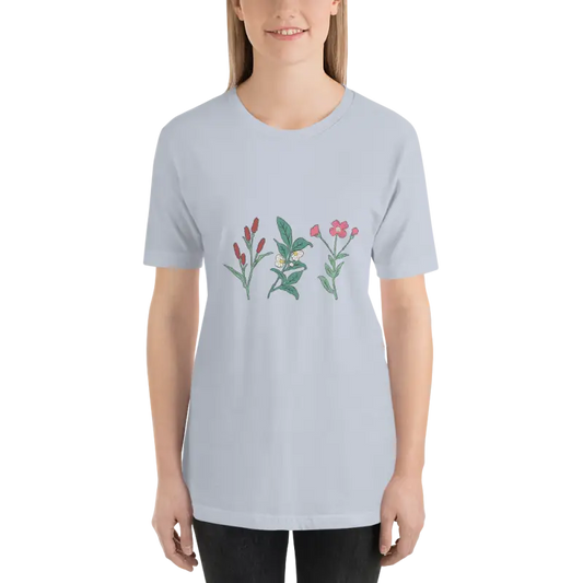 Captivate in the Dipaliz Wild Flowers Unisex Tee - Light Blue / Xs T-shirt