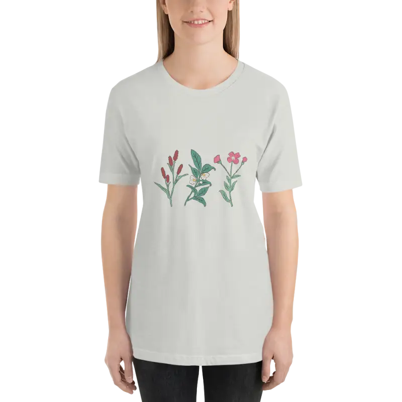 Captivate in the Dipaliz Wild Flowers Unisex Tee - Silver / s T-shirt