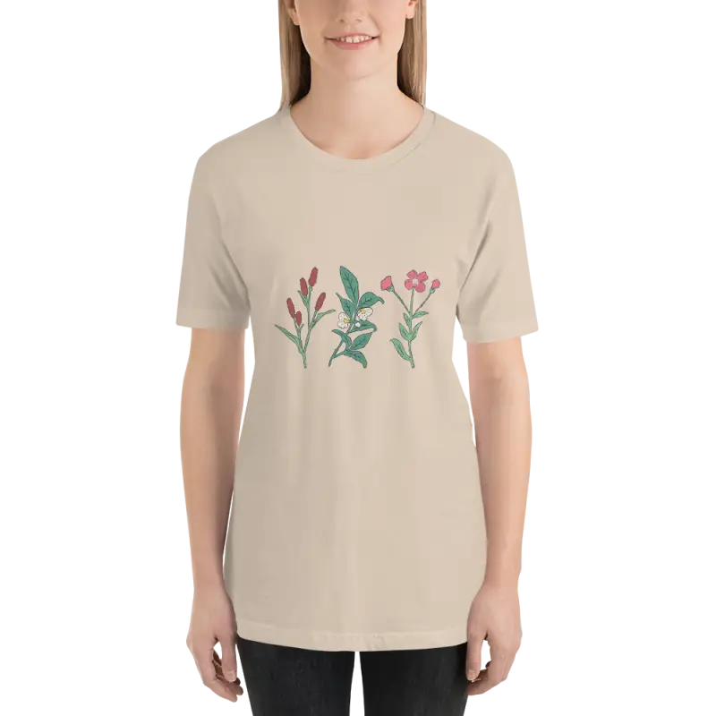 Captivate in the Dipaliz Wild Flowers Unisex Tee - Soft Cream / Xs T-shirt