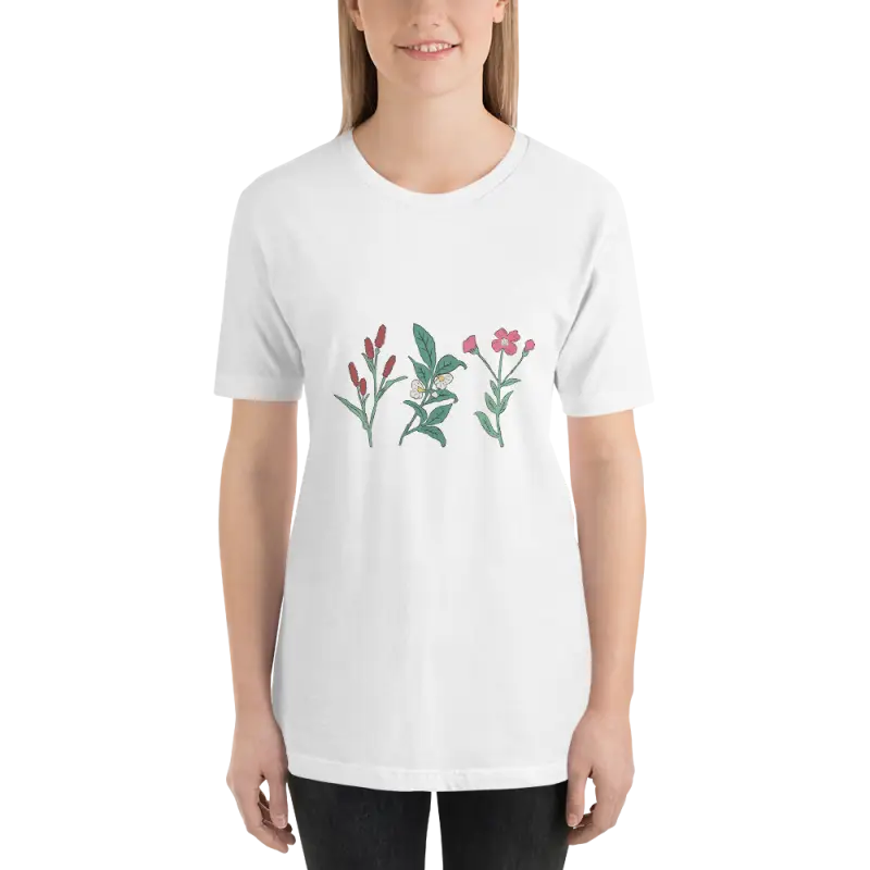 Captivate in the Dipaliz Wild Flowers Unisex Tee - White / Xs T-shirt