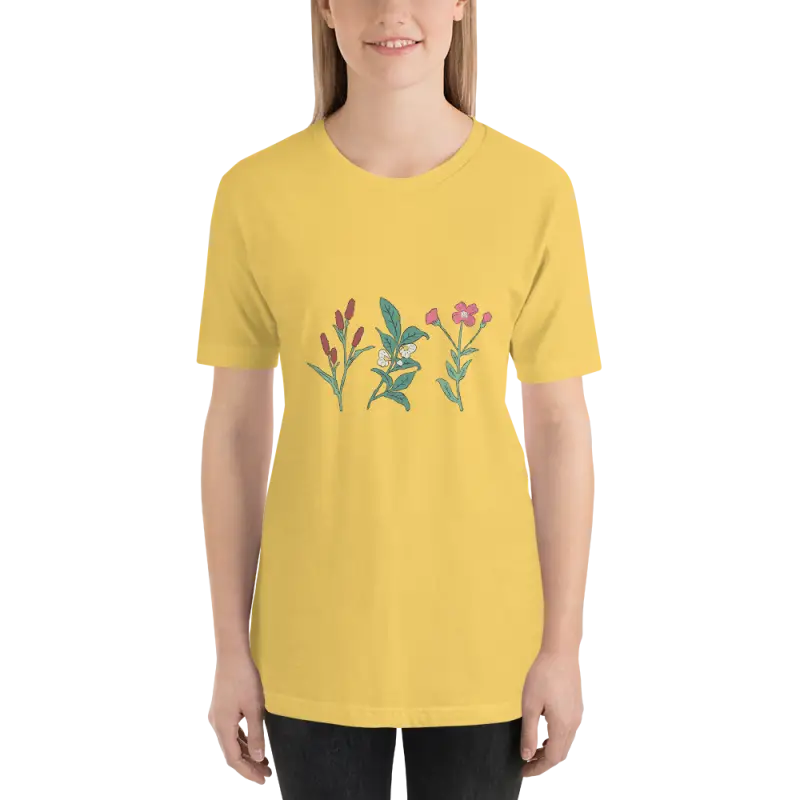 Captivate in the Dipaliz Wild Flowers Unisex Tee - Yellow / s T-shirt