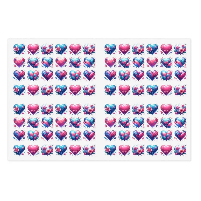 Get Creative with Dipaliz Valentine’s Day Hearts Sticker Sheets - 6’’ × 4’’ / Transparent / Die-cut Paper Products