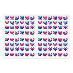 Hearts Sticker Sheet - Valentine’s Day Love Designs - Dipaliz - 6’’ × 4’’ / White / Die-cut - Decorative Stickers