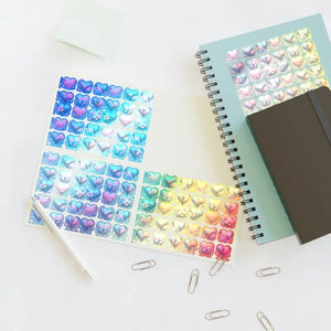 Hearts Sticker Sheet - Valentine’s Day Love Designs - Dipaliz - Decorative Stickers