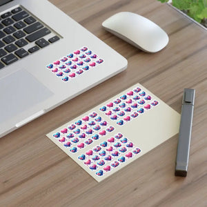 Hearts Sticker Sheet - Valentine’s Day Love Designs - Dipaliz - Decorative Stickers