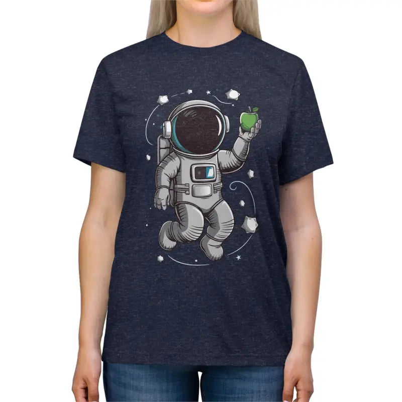 Rock your Style with the Green Apple Triblend Astronaut Tee - Navy Triblend / s T-shirt