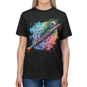 Hare Krishna Triblend Tee - Meditation Peaceful Style - Dipaliz - Black Heather / s - T-shirts