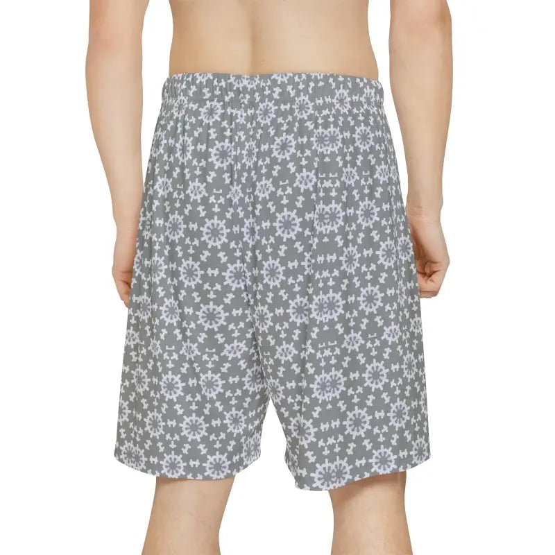 Rock your Workout with White Abstract Pattern Shorts! - All Over Prints