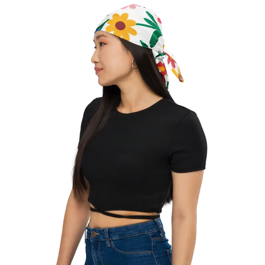 Vibrant & Eco-friendly Floral Bandanas: Style Redefined - Bandana and Scarves