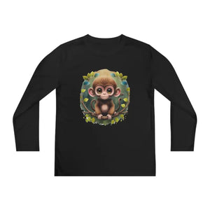 Youth Long Sleeve Funky Monkey Polyester Blend Tee - Dipaliz - T-shirts
