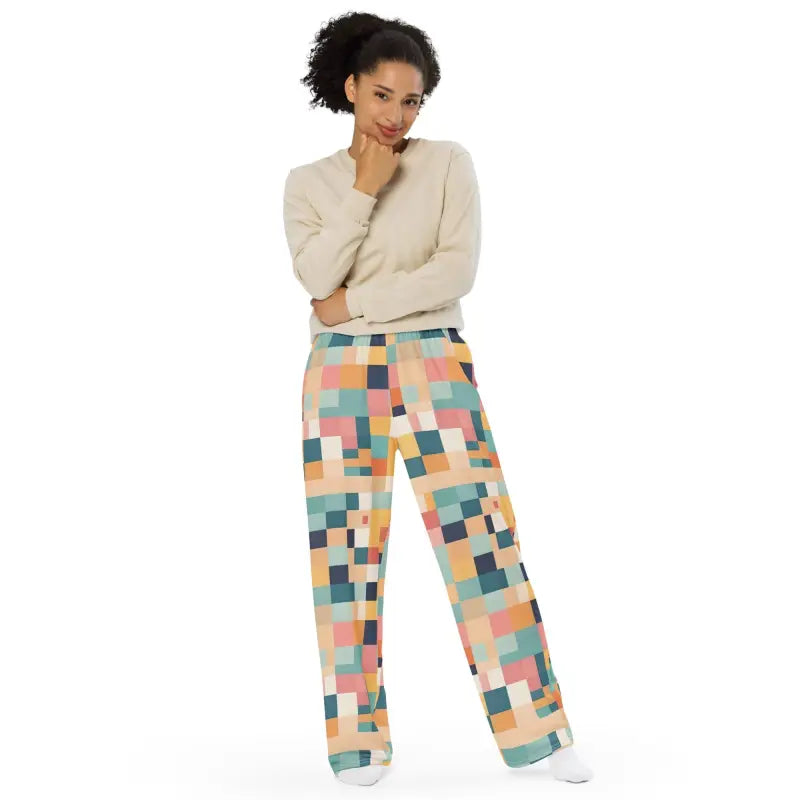 Get Groovy in Retro Unisex Wide Leg Pants - Pajamas