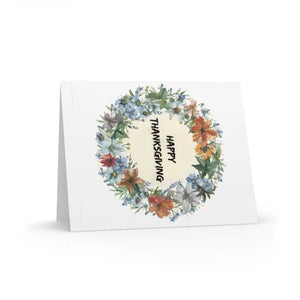 Happy Thanksgiving Greeting Cards with Matching White Envelopes - Dipaliz - & Note