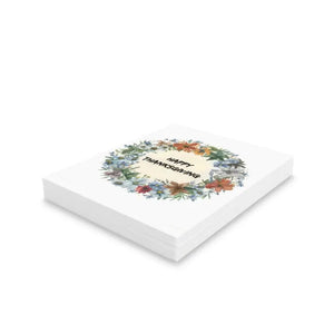 Happy Thanksgiving Greeting Cards with Matching White Envelopes - Dipaliz - & Note