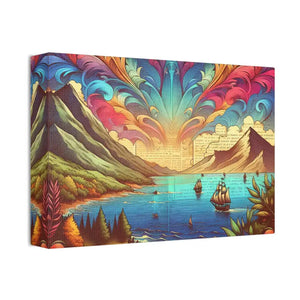 Hand Stretched Canvas Art Ocean Serenity Wall Decor - Dipaliz - 12’’ x 8’’ (horizontal) / 1.5’’ - Posters Prints &