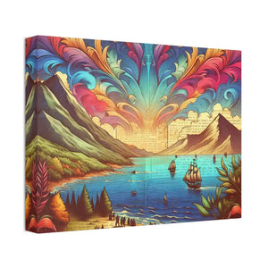 Hand Stretched Canvas Art Ocean Serenity Wall Decor - Dipaliz - 16″ x 12″ (horizontal) / 1.5’’ - Posters Prints &