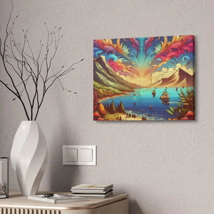 Hand Stretched Canvas Art Ocean Serenity Wall Decor - Dipaliz - Posters Prints & Visual Artwork
