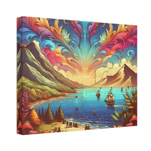 Hand Stretched Canvas Art Ocean Serenity Wall Decor - Dipaliz - 20″ x 16″ (horizontal) / 1.5’’ - Posters Prints &