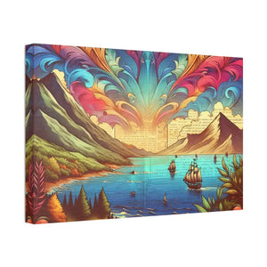 Hand Stretched Canvas Art Ocean Serenity Wall Decor - Dipaliz - 24″ x 16″ (horizontal) / 1.5’’ - Posters Prints &