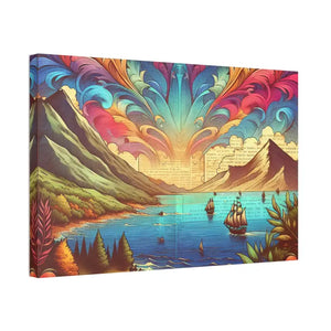 Hand Stretched Canvas Art Ocean Serenity Wall Decor - Dipaliz - 30″ x 20″ (horizontal) / 1.5’’ - Posters Prints &