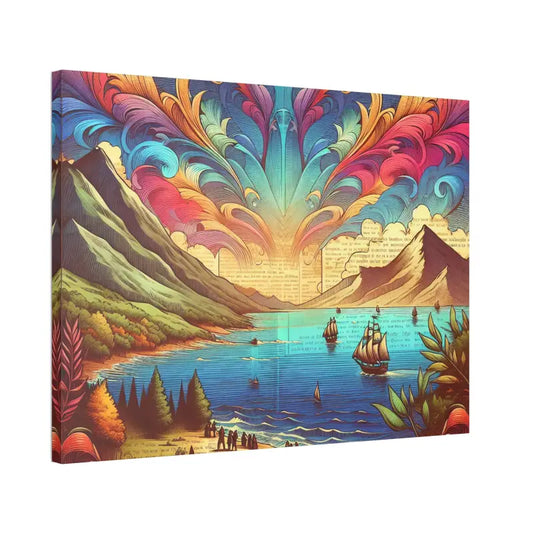 Dive Into Ocean Bliss with Hand Stretched Canvas Art - 40’’ x 30’’ (horizontal) / 1.5’’